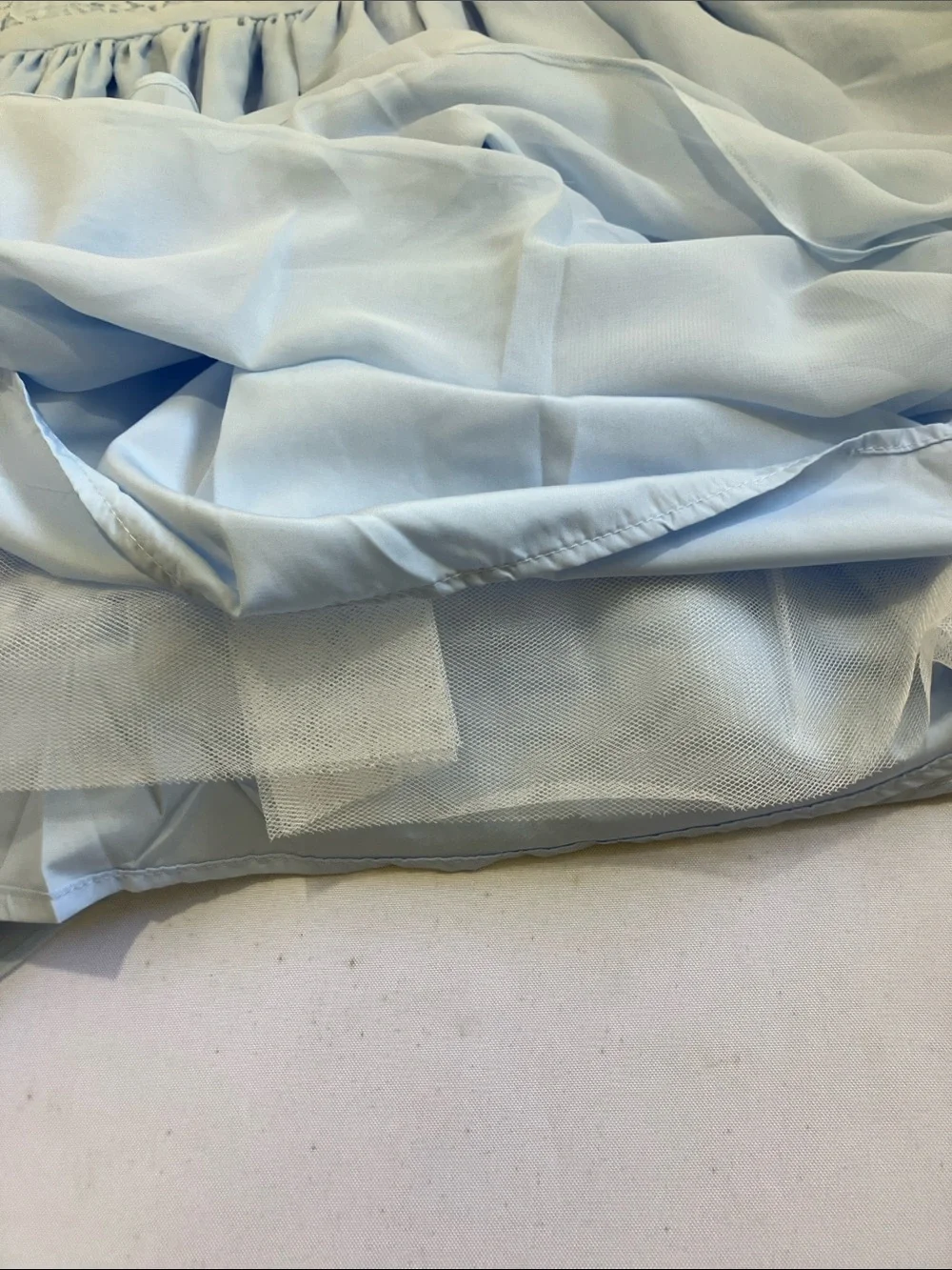 Calvin Klein Girl's Pale Blue Lace Bodice Party Dress